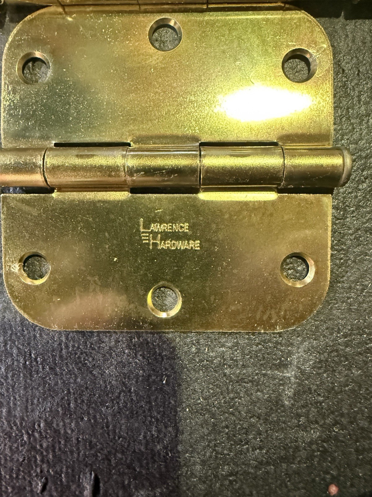 15-Pack NOS Lawrence Hardware 3.5" Door Hinges Yellow Zinc 5/8" Radius KA2558S gallery