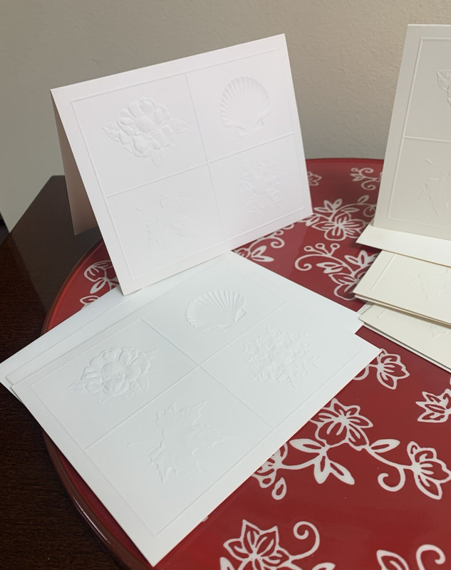 Four Seasons Winter Spring Summer Fall Embossed Blank Note Cards - Set of 5 gallery