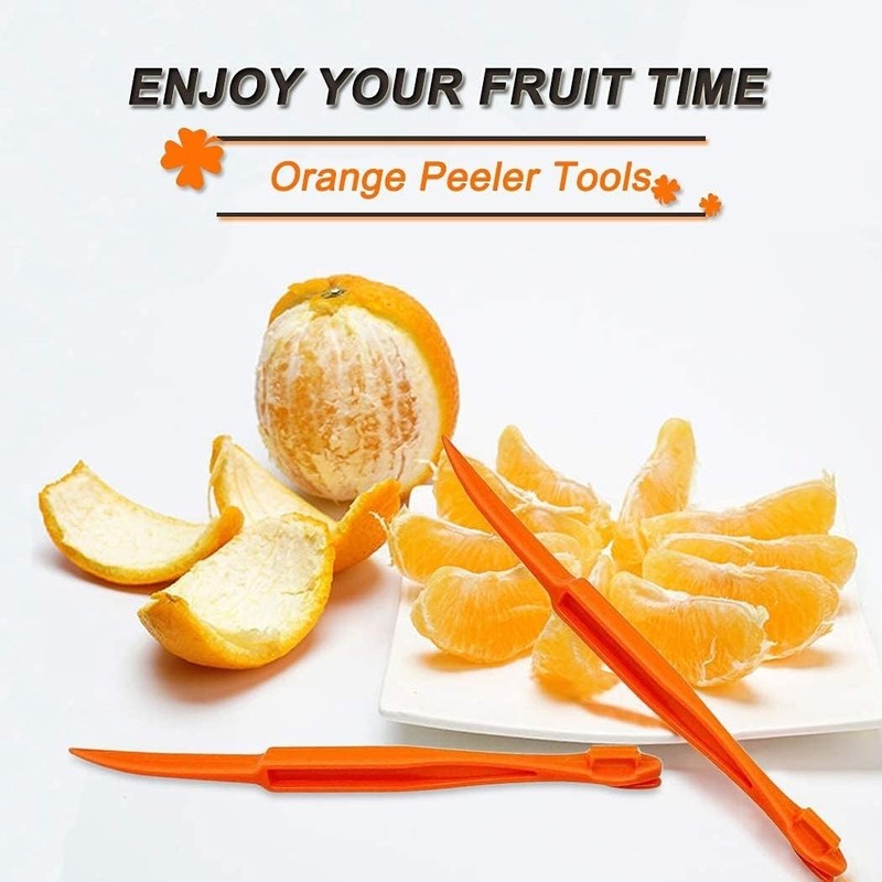 Durable Plastic Orange Peeler Set - Quick Citrus Peel Cutter for Easy Use gallery