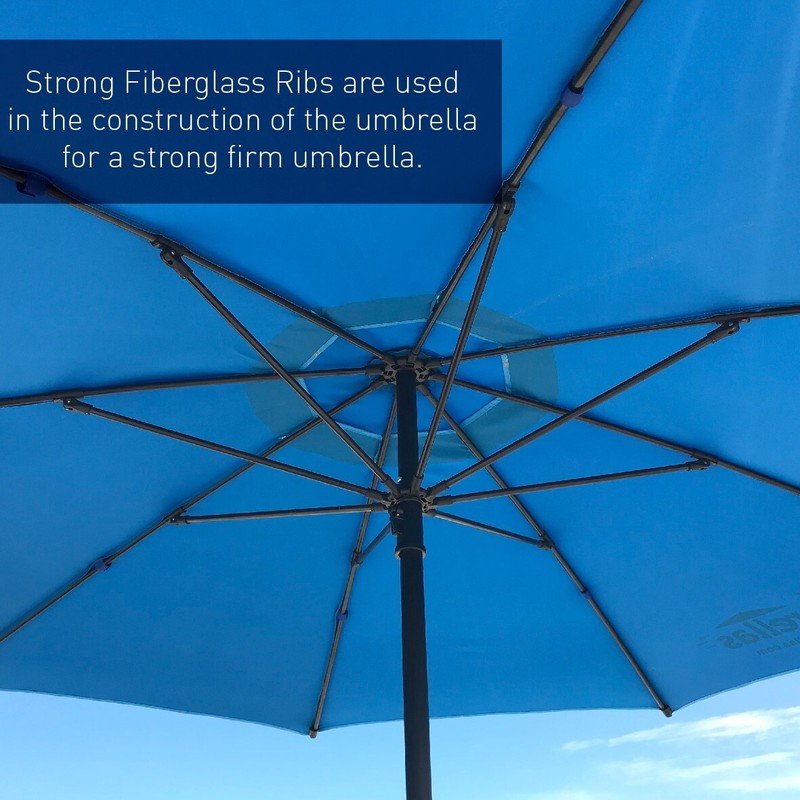 Xbrella - Wind Resistant Beach Umbrella – Sand Base - 7.5’ Round, Patent Pending gallery