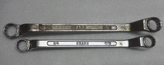 (2) Vintage SEARS BF Offset Box Wrenches JAPAN 7/8″, 13/16″, 3/4″, 11/16″
