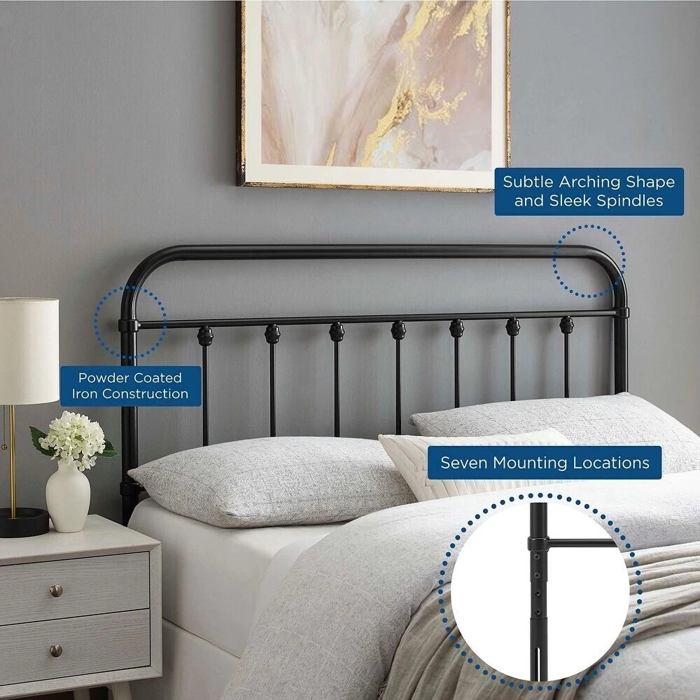 Farmhouse Queen Size Headboard Only Modern Country Iron Industrial Contemporary gallery
