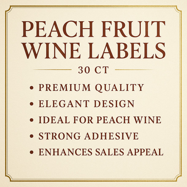 LD Carlson Peach Fruit Wine Labels 30 ct gallery