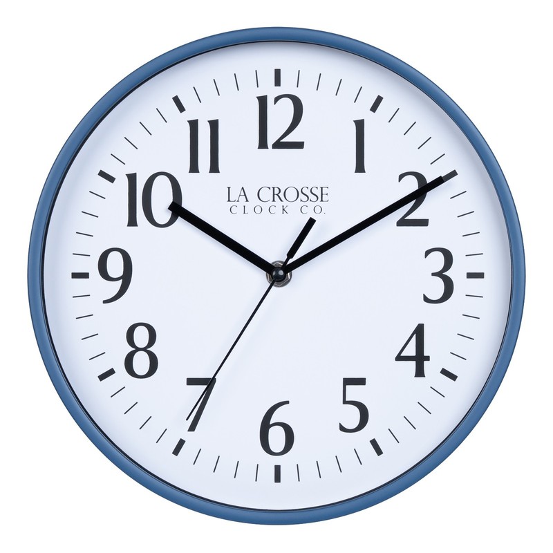 404-3025B La Crosse Clock Co. 10" Basics Analog Quartz Wall Clock - Black gallery
