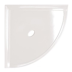 Questech 10″ Corner Shower Shelf, Retrofit Tile, Metro Flatback, White Polished
