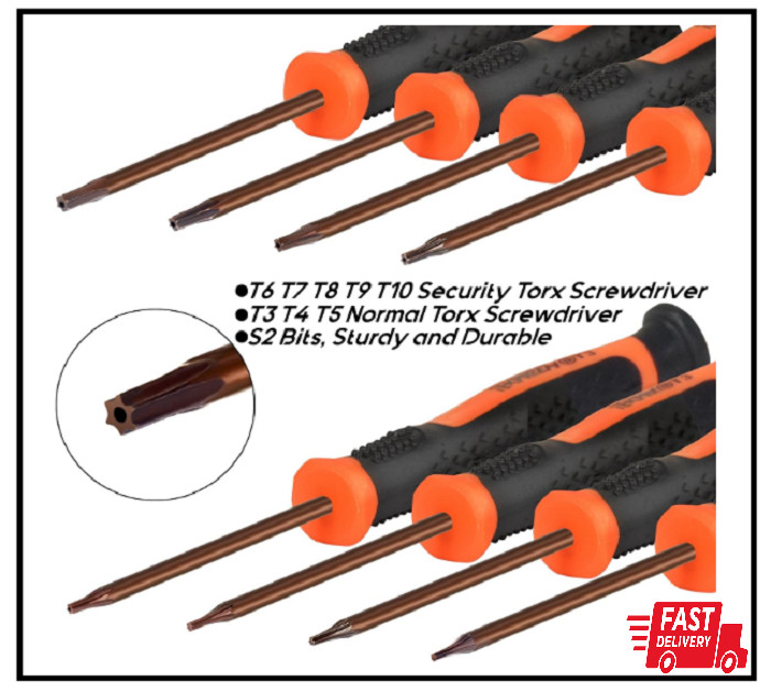 8 in 1 Small Torx Screwdriver Set with T3 T4 T5 T6 T7 T8 T9 T10 Torx Security Bi gallery
