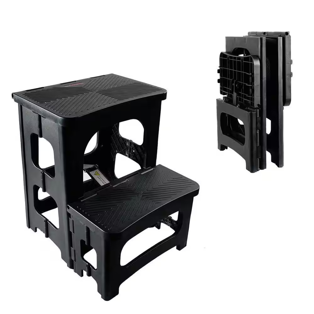 2-Step Reach Portable Stool Ladder Non-Slip Folding Design for Kitchen Bathroom gallery