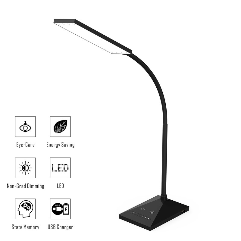 72LED Desk Lamp Flexible Touch Sensor 12W LED Reading Dimmable Lamp Night Light gallery