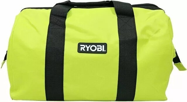 RYOBI Contractor Canvas Tool Bag Large Green Black Soft Side 903209044 NEW gallery
