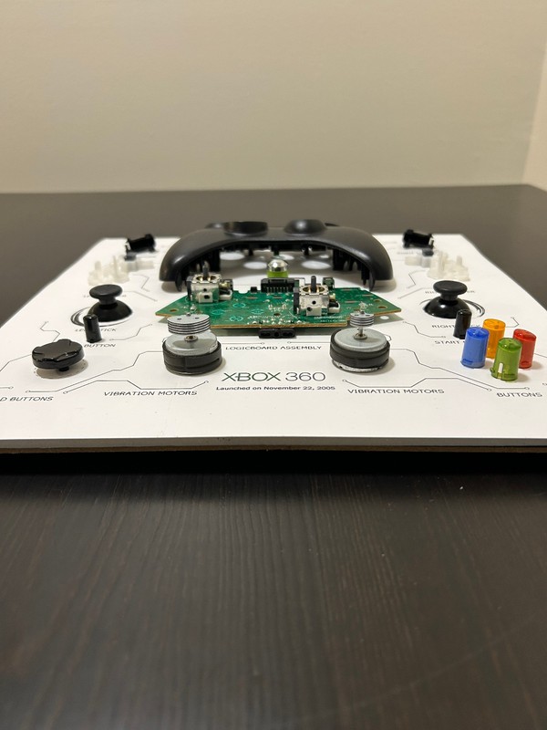 Framed Deconstructed XBOX 360 Controller | Teardown Wall Decor | Video Game Art gallery