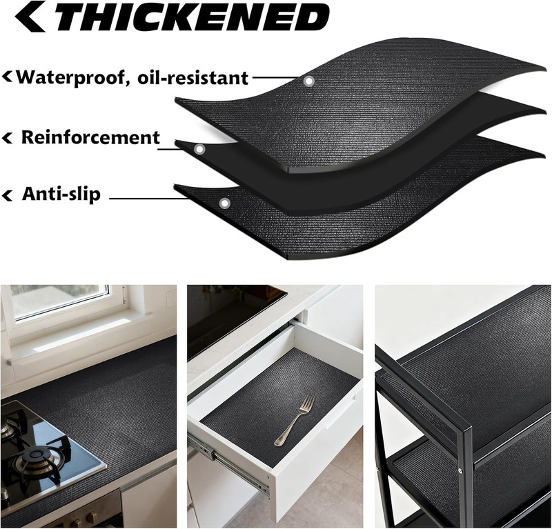 Professional Grade Tool Box Liner, Tool Box Drawer Liner 16 Ft X 16" Black Toolb gallery