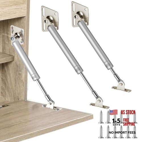 2 Pack 150N/33LBS Drop Down Gas Struts for Downward Flap Lid Slowly Down, gallery
