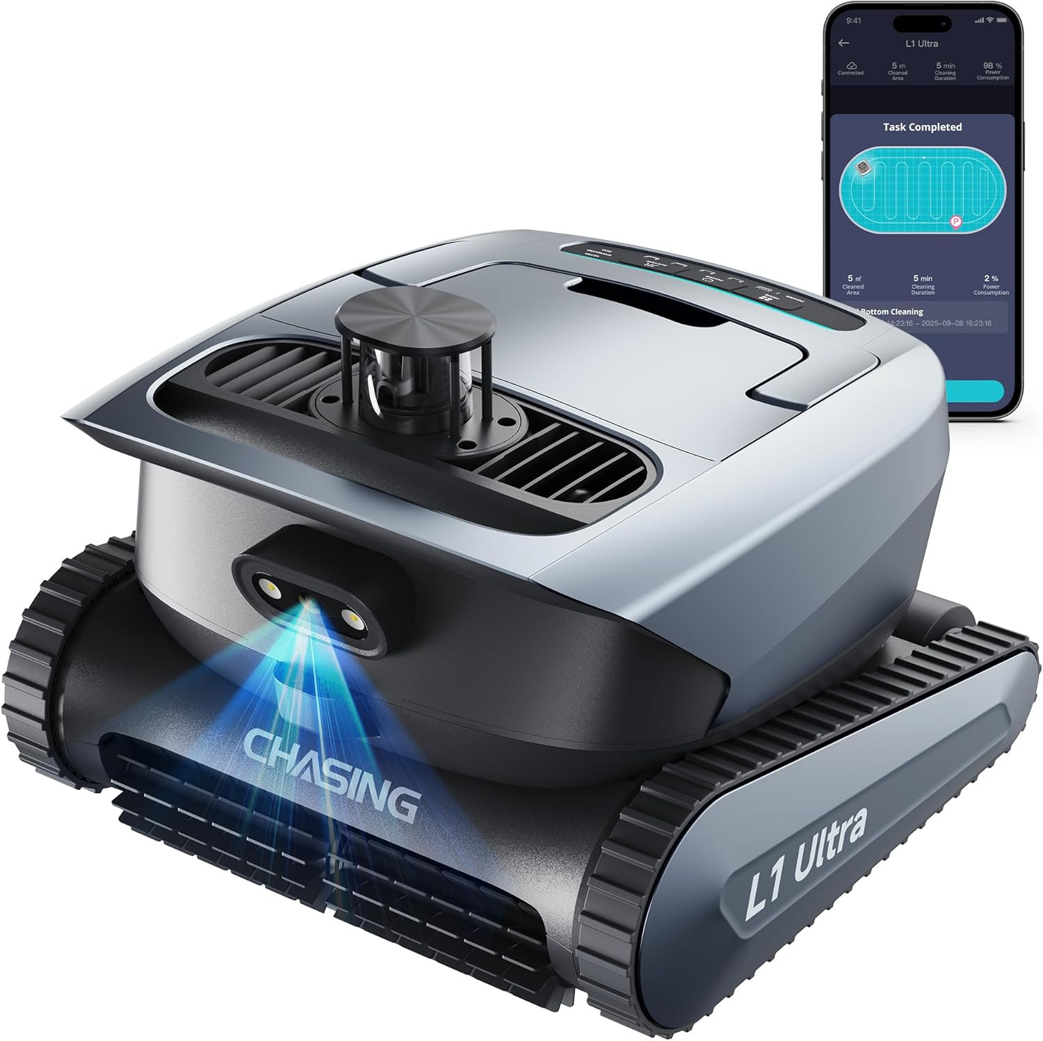 Chasing L1 Ultra AI & Lidar Robotic Pool Cleaner, Lidar Pool Mapping + Camera De gallery