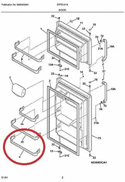 Door Rack White Compatible with Frigidaire Refrigerator AP3214801 240535101 gallery