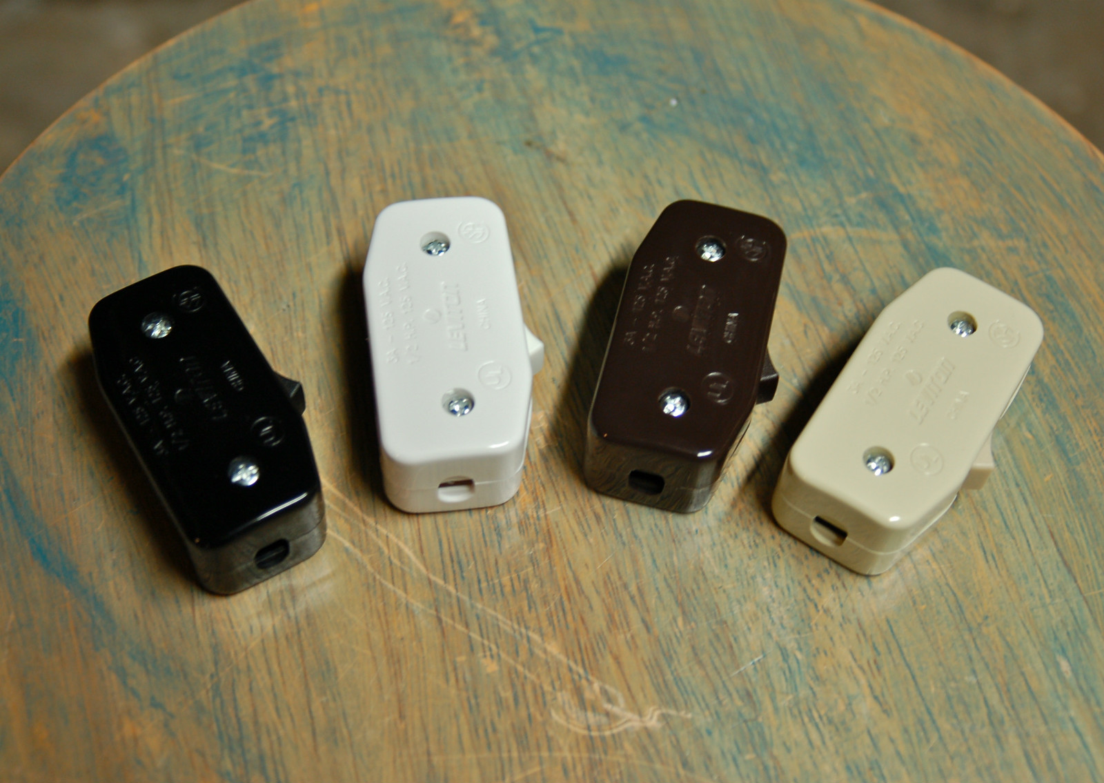 Inline Cord Switch - Leviton Rocker Style Feed Thru Switch, Lamp Wire Fans Light gallery