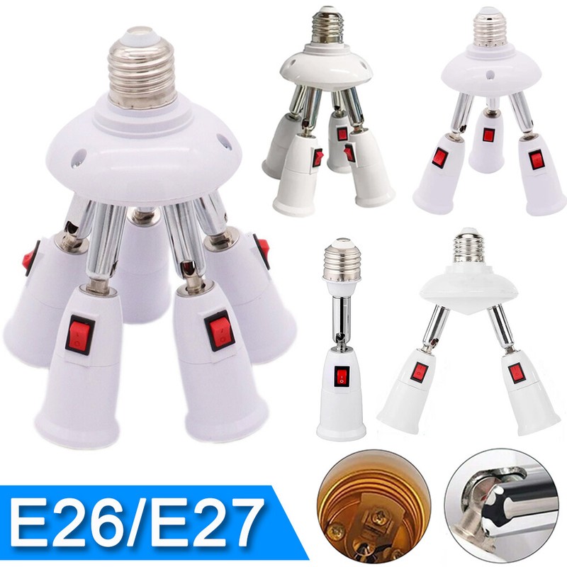 Plug-in Outlet to Socket Adapter Convert Outlet to Light Bulb Socket to E26 E27 gallery