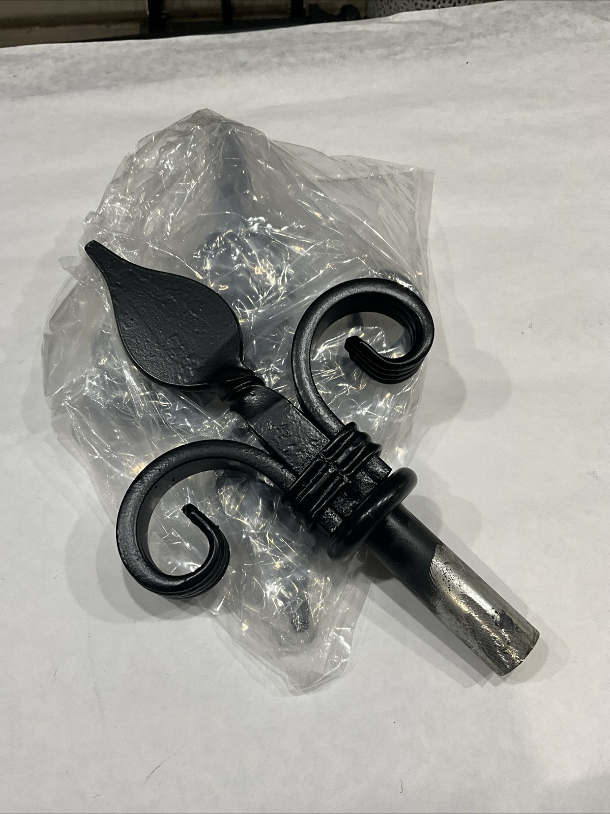 Wrought Iron Matte Black Finials Set Of 2 (Standard 1 and 1/8 Size) Orion gallery