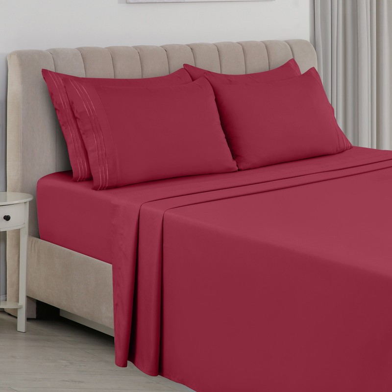 1800 Series Bed Sheets 6 Pcs Extra Comfort Hotel Collection Bedsheet Set gallery