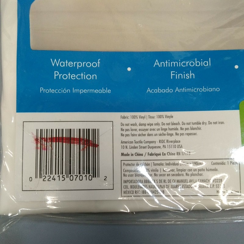 Bedding Essentials 9 inch Zippered Vinyl Mattress Protector White Twin 39x75 in gallery