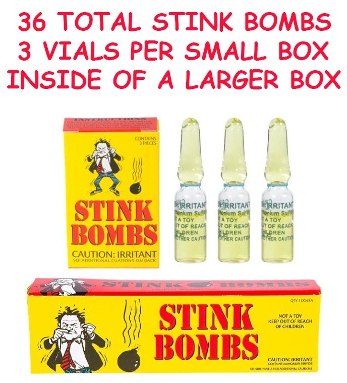 36 STINK BOMBS Glass Vials SMELLY Ass Fart Liquid Gag - QTY DISCOUNTS -FREE GIFT gallery