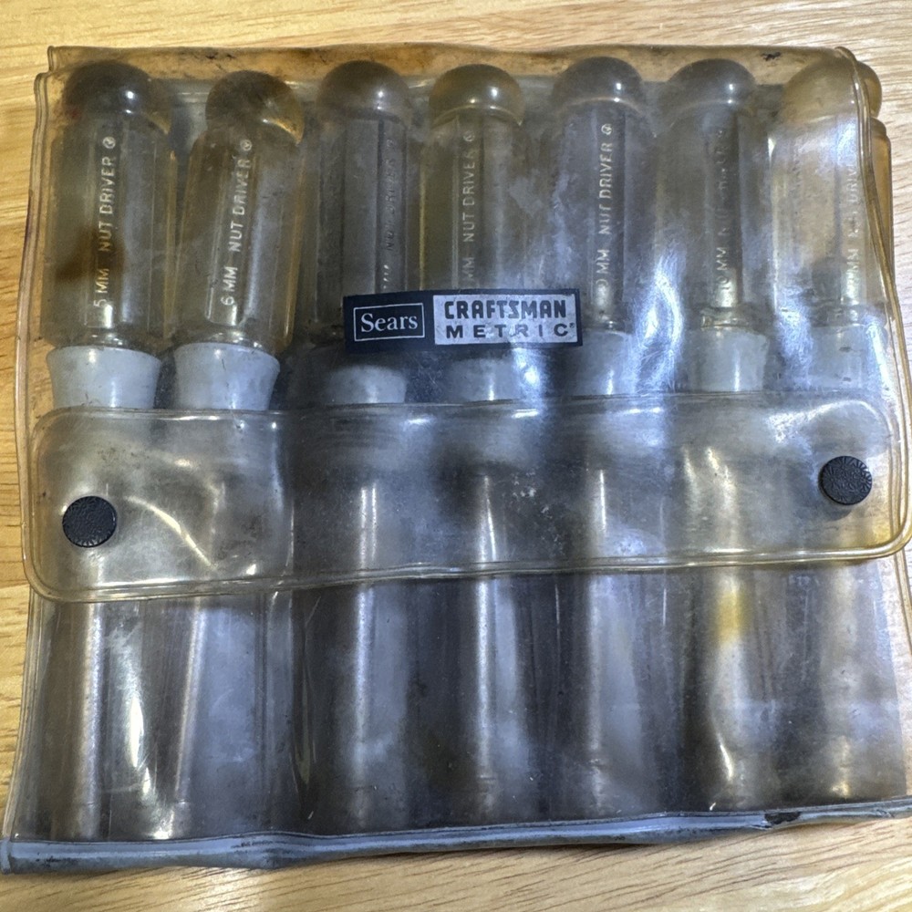 Vintage Craftsman Metric Nut Driver Set 5mm–11mm USA Made Used