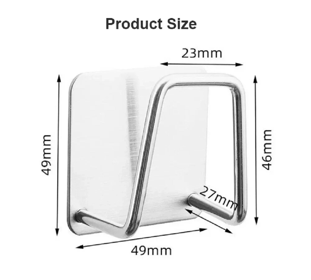 4-Pack Stainless Steel Sink Sponge Holder Adhesive Kitchen Caddy Organizer Set gallery