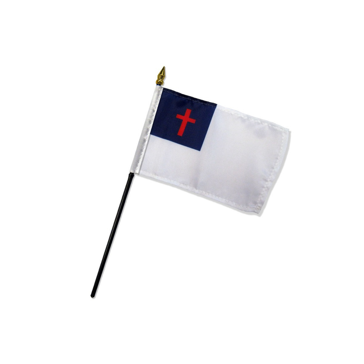 1 Dozen Christian Stick Flags 4x6in Handheld Religious Flag gallery