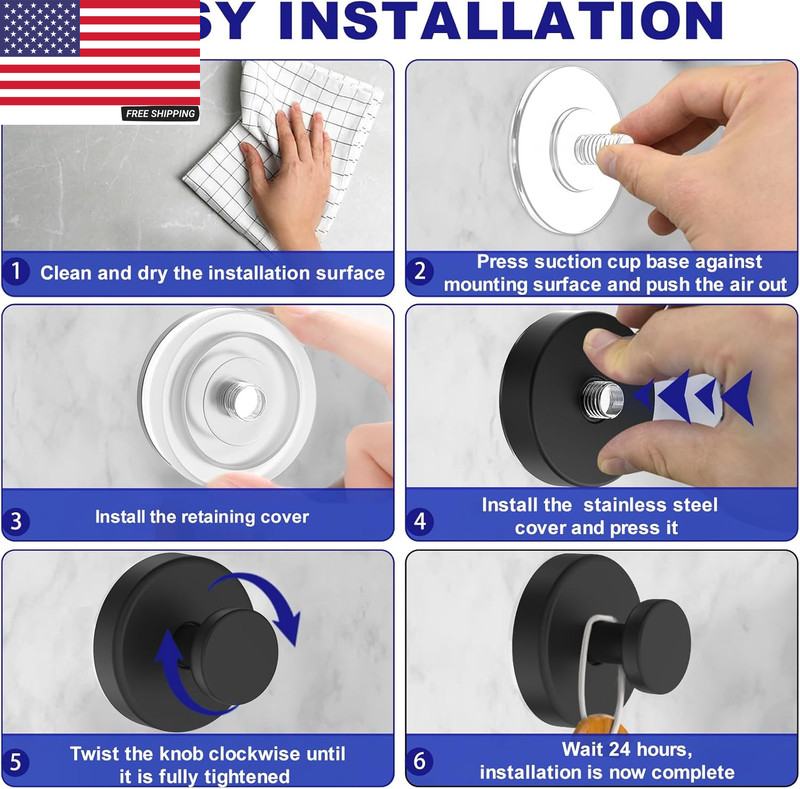 Suction Cup Hooks for Shower, Removable Towel Hooks for Bathroom Window Glass Do gallery