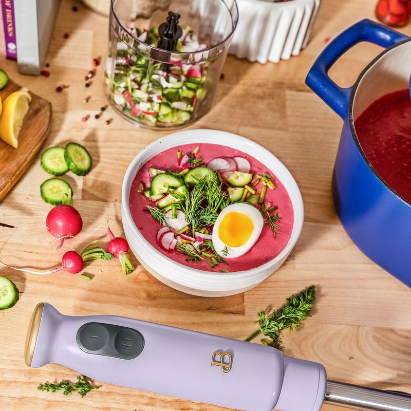 2-Speed Immersion Blender with Chopper & Measuring Cup, Lavender gallery