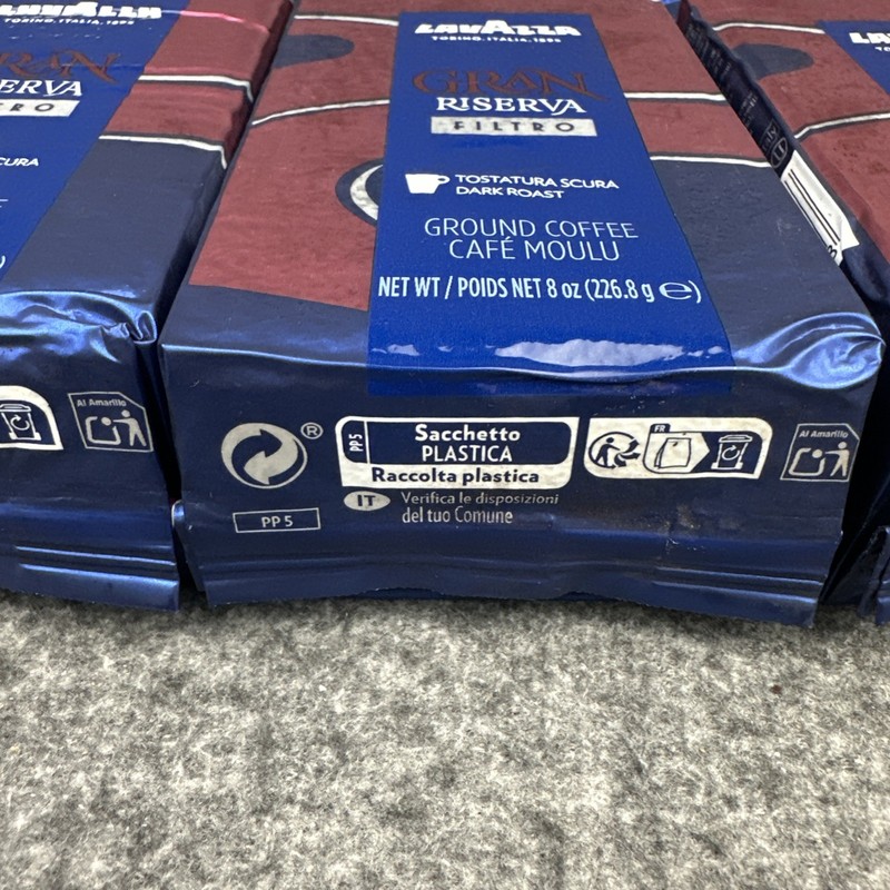 Lavazza Gran Riserva Filtro Dark Roast Ground Coffee 8 oz Bricks 6 Bags gallery