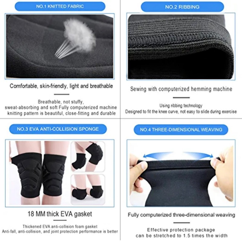 1 Pair Knee Pads Construction Floor Work Gears Sport Professional Leg Protector gallery