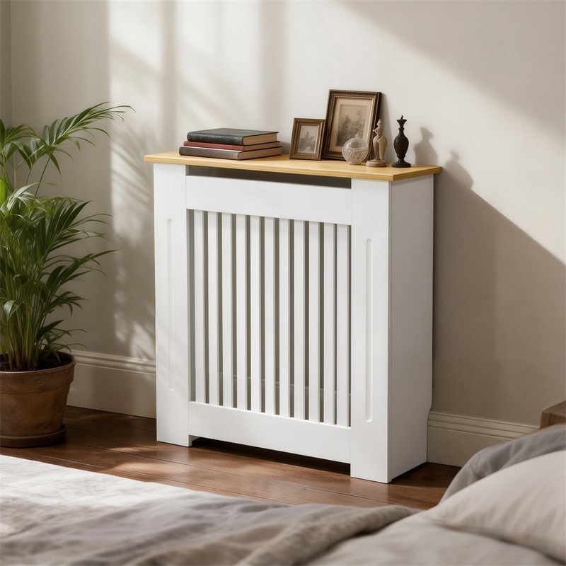 Radiator Cover Cabinet Large Small with Wood Top Display Shelf Heater Cover Slat gallery
