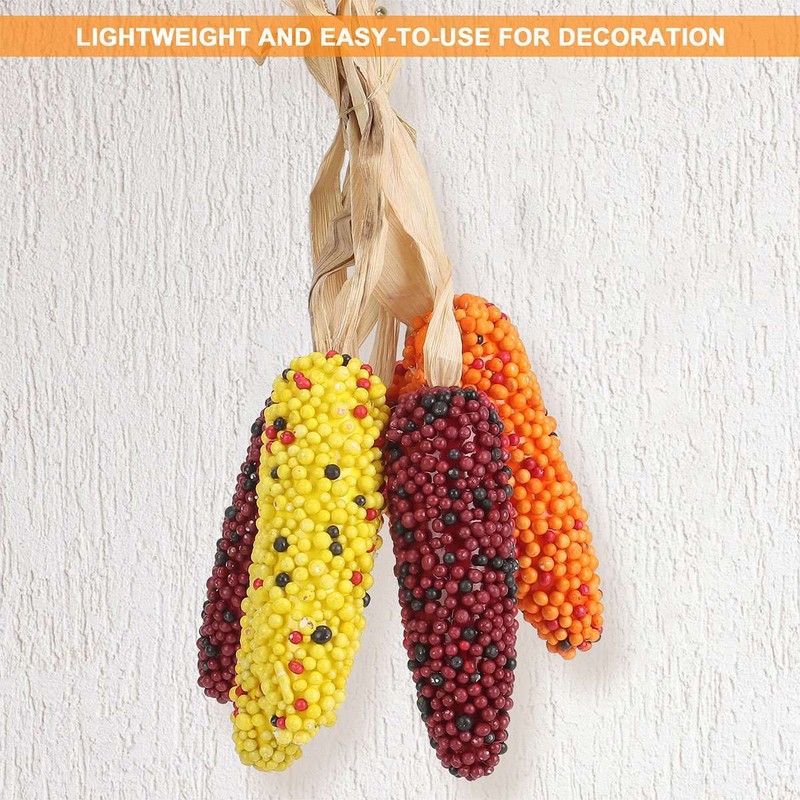3/6pcs RAINBOW ORNAMENTAL Artificial CORN SEEDS -Thanksgiving, Fall, Home Decor gallery