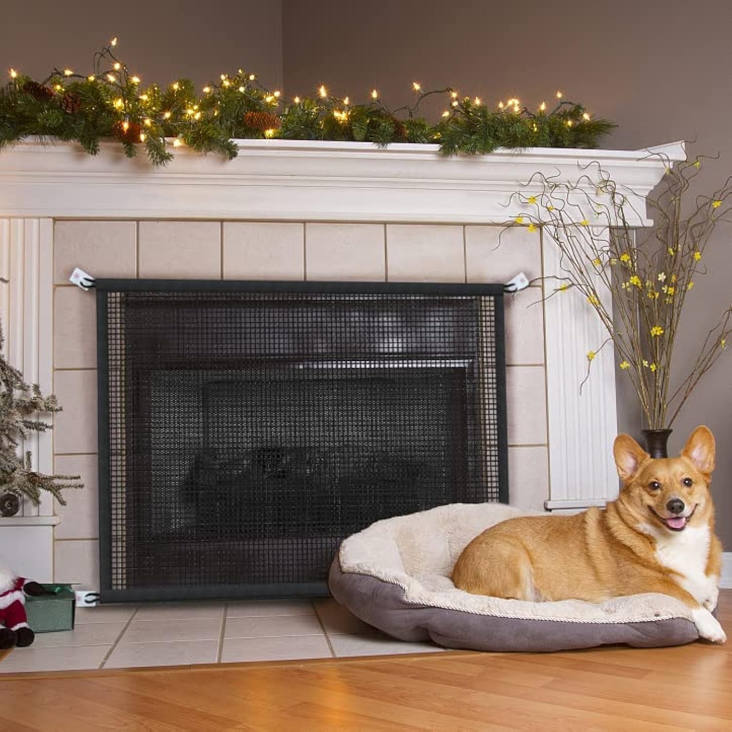 Fireplace Screen Safe Mesh Gate: Child Proof Barrier Guard Living Room Fire Plac gallery