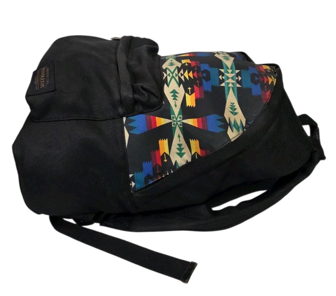 Pendleton Backpack Canopy Canvas Chief Joseph Black Multicolor Laptop Bag  4
