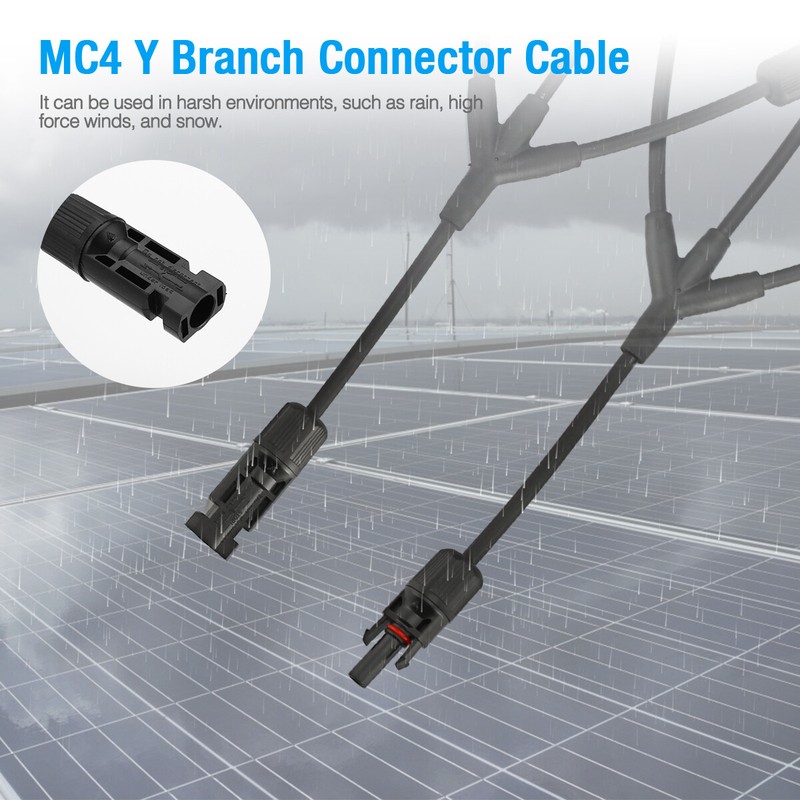 Solar Panel Connectors Y Branch Parallel Adapter Cable Wire Plug Tool Kit B6 gallery