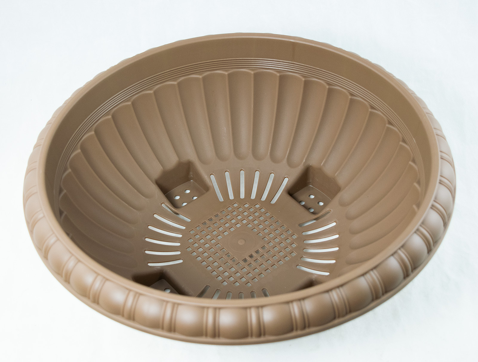 Japanese Plastic Bonsai Training Pot / Home Garden Planter 13"x 13"x 5" - Tan gallery