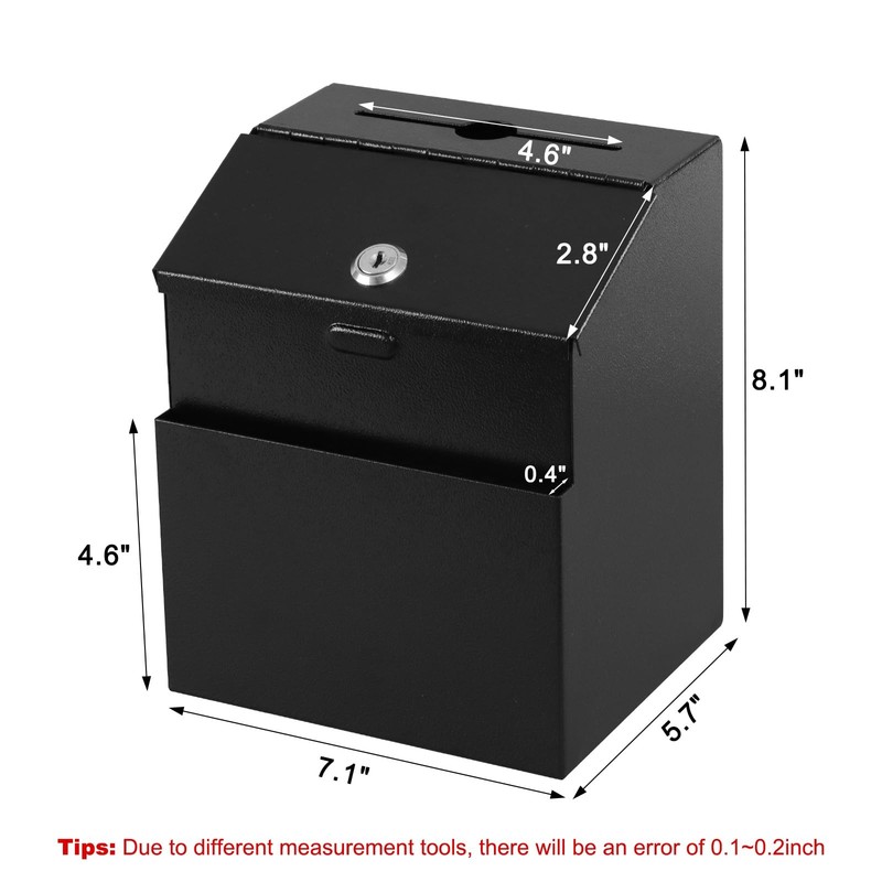Suggestion Box with Lock Wall Mountable Metal Donation/Ballot/Voting/Collecti... gallery
