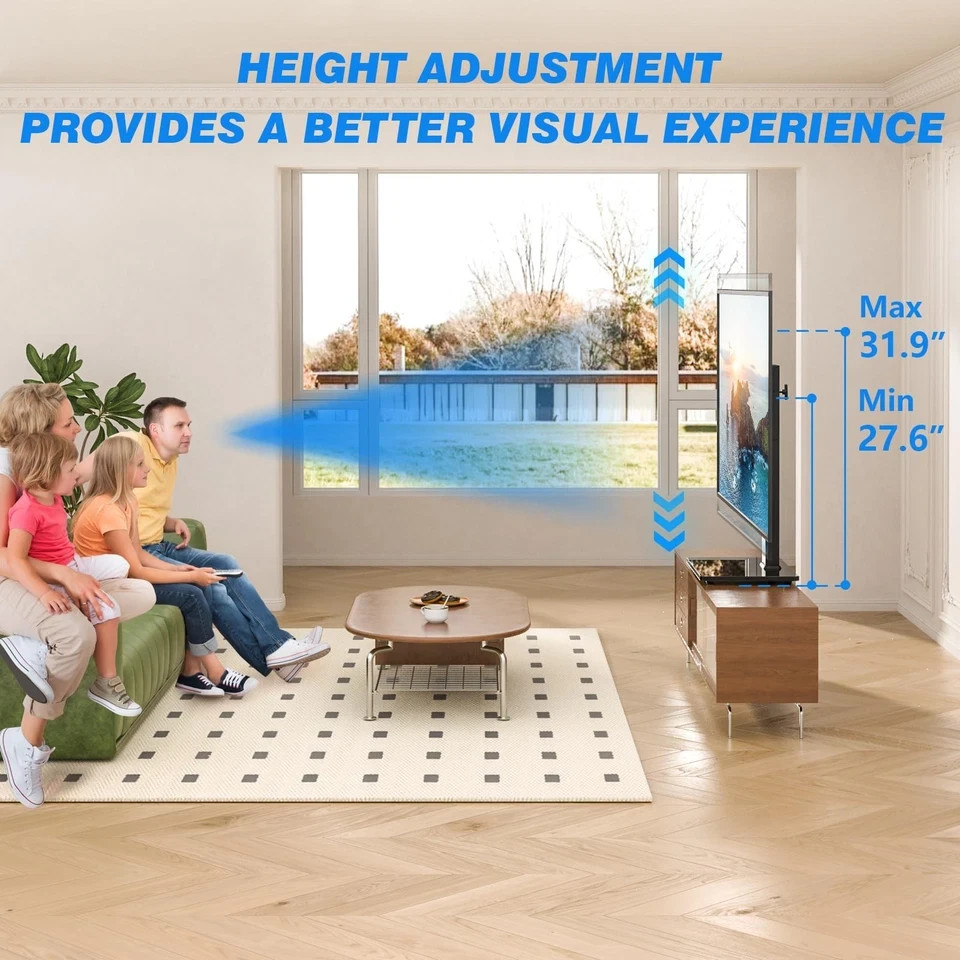 Swivel TV Stand for 32-75 Inch LCD LED TV - Height Adjustable Pedestal gallery