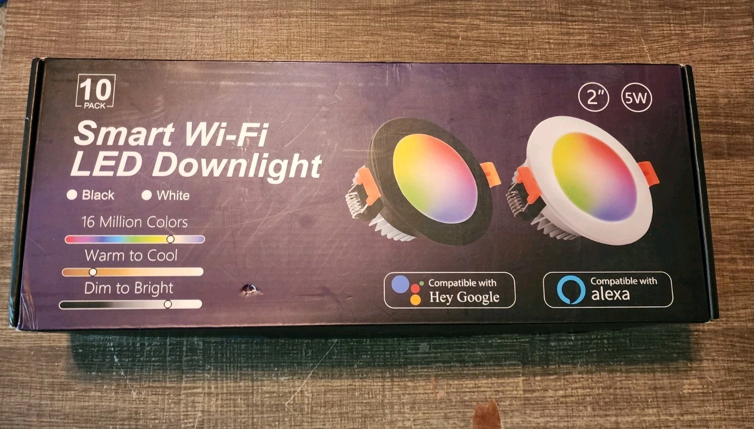 10 Pack 2 Inch Smart Recessed Lighting, Wifi LED Downlight 5W 120V, Dimmable RGB gallery
