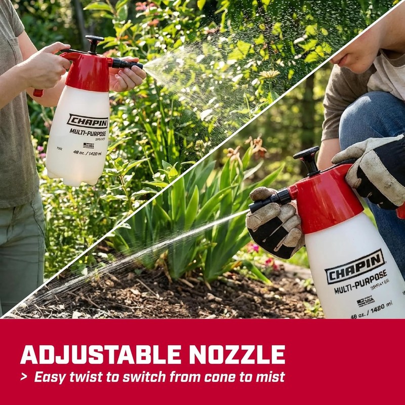 Handheld Pump Sprayer, 48oz, Multi‑Purpose, Lawn & Garden, Translucent Poly Tank gallery