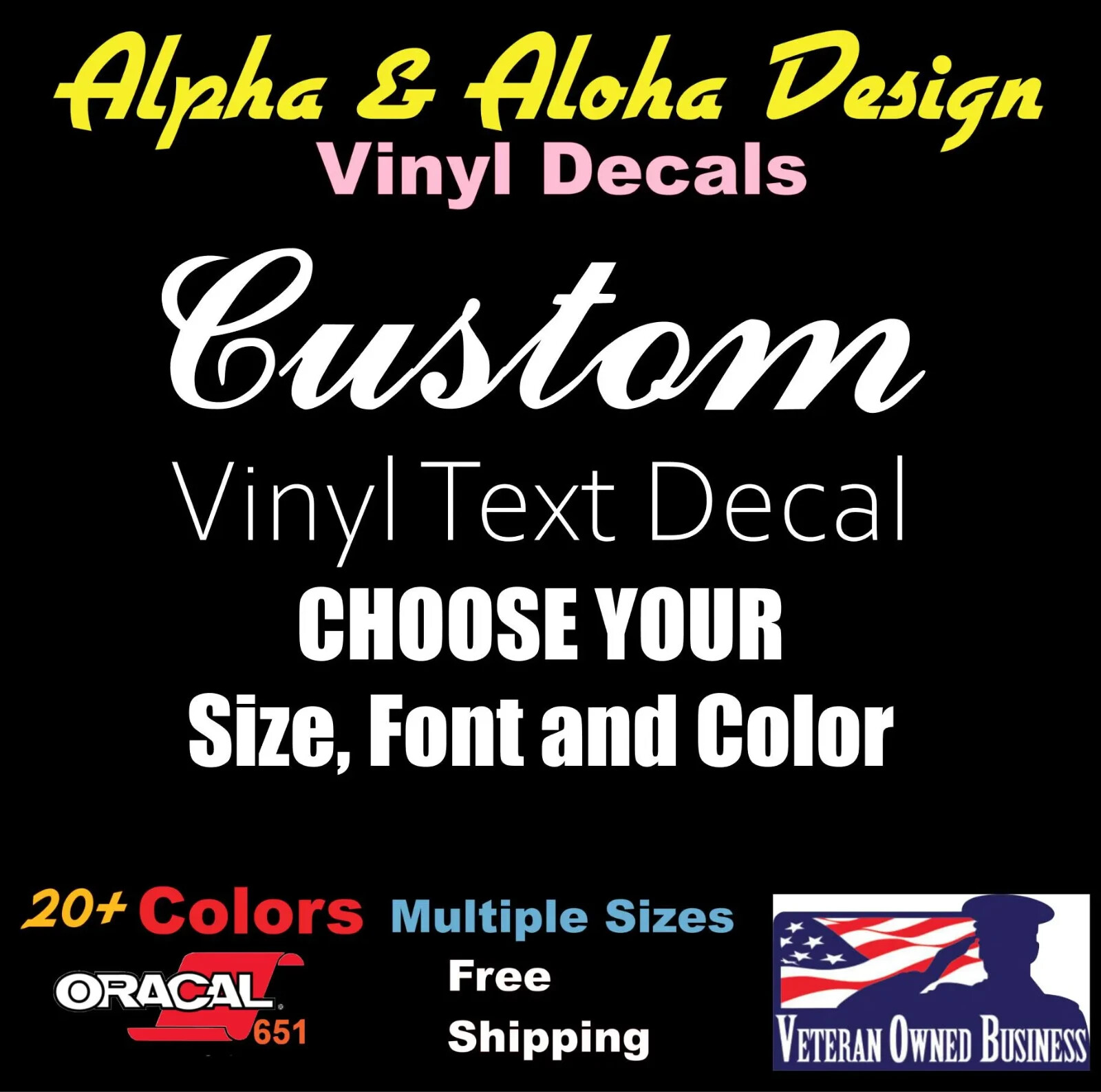 Custom Text Vinyl Lettering Sticker Decal Window Trailer Business Car Name Boat gallery