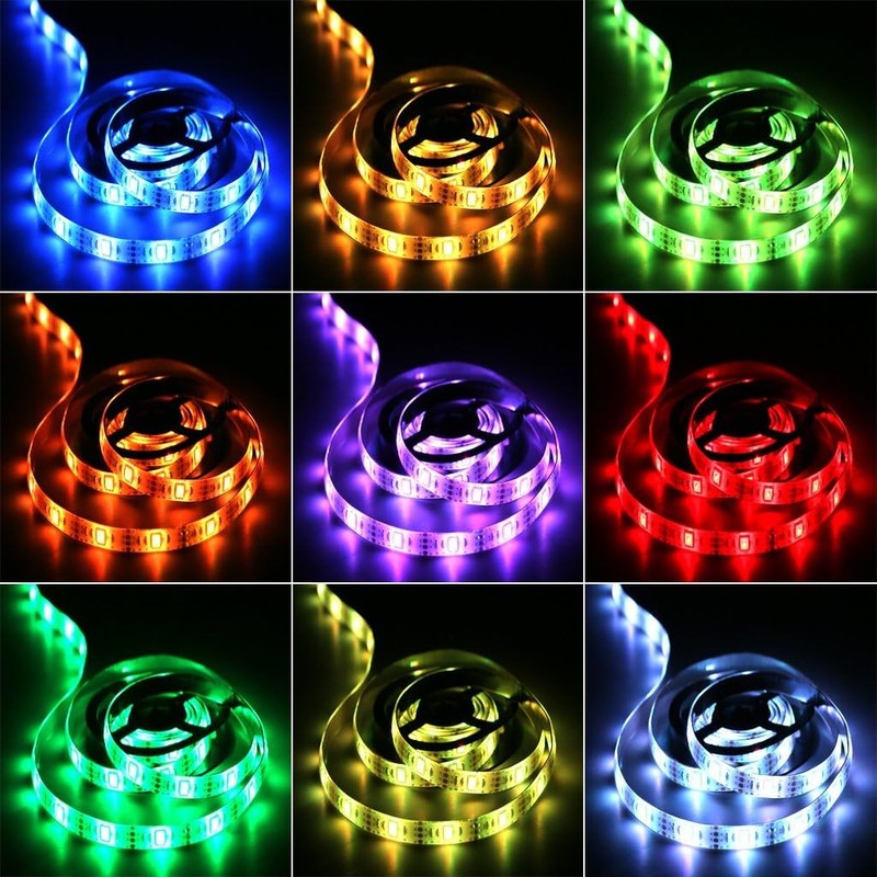 2M/6.6FT Battery Powered LED Strip Lights, Flexible Color Changing RGB LED Li... gallery