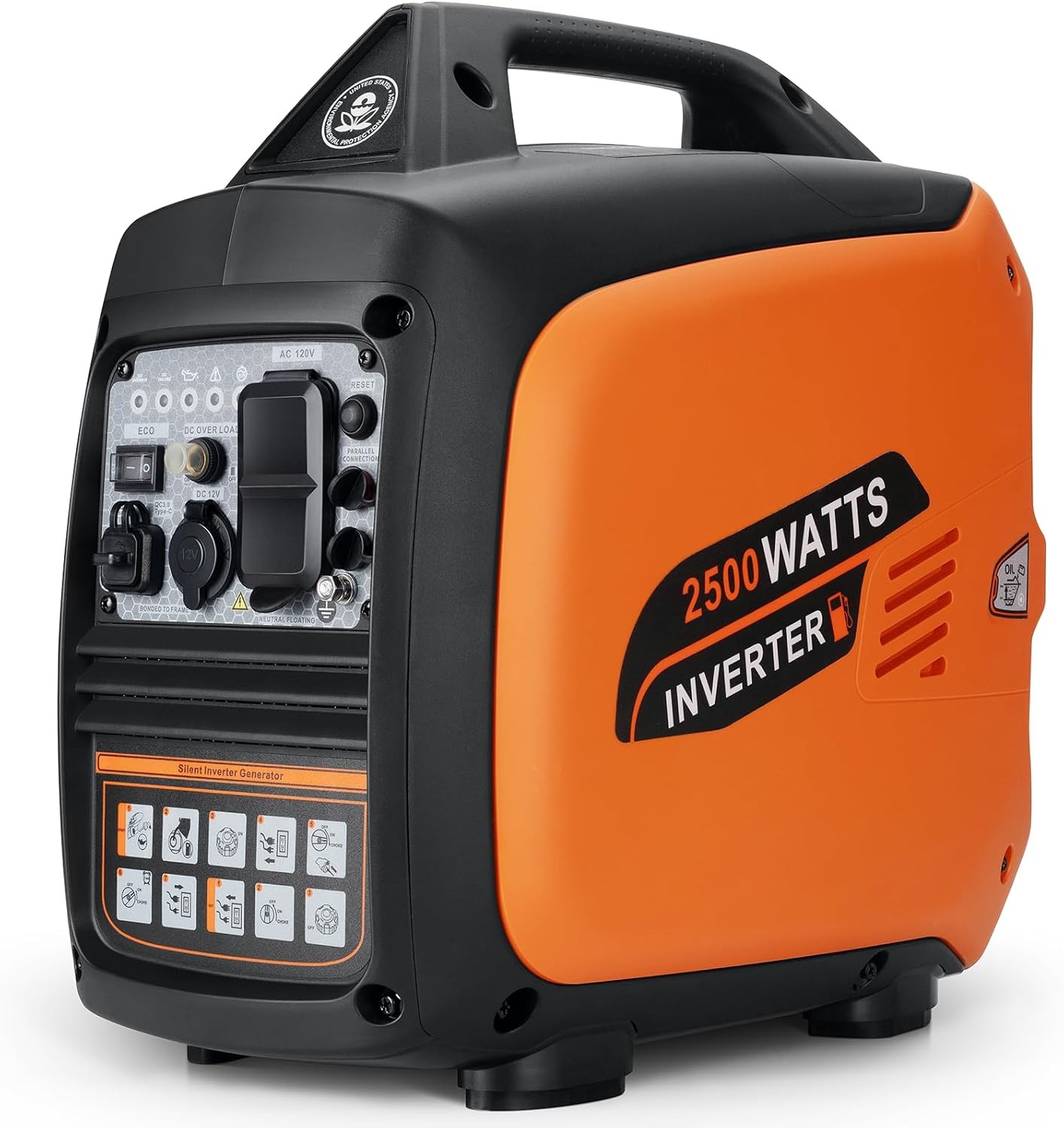 Efurden Portable Inverter Generator 2500W Ultra-Quiet 10H Runtime Gas Generator gallery