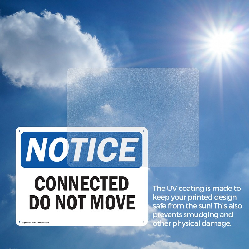 (2 Pack) Connected Do Not Move OSHA Notice Sign Decal Metal Plastic gallery