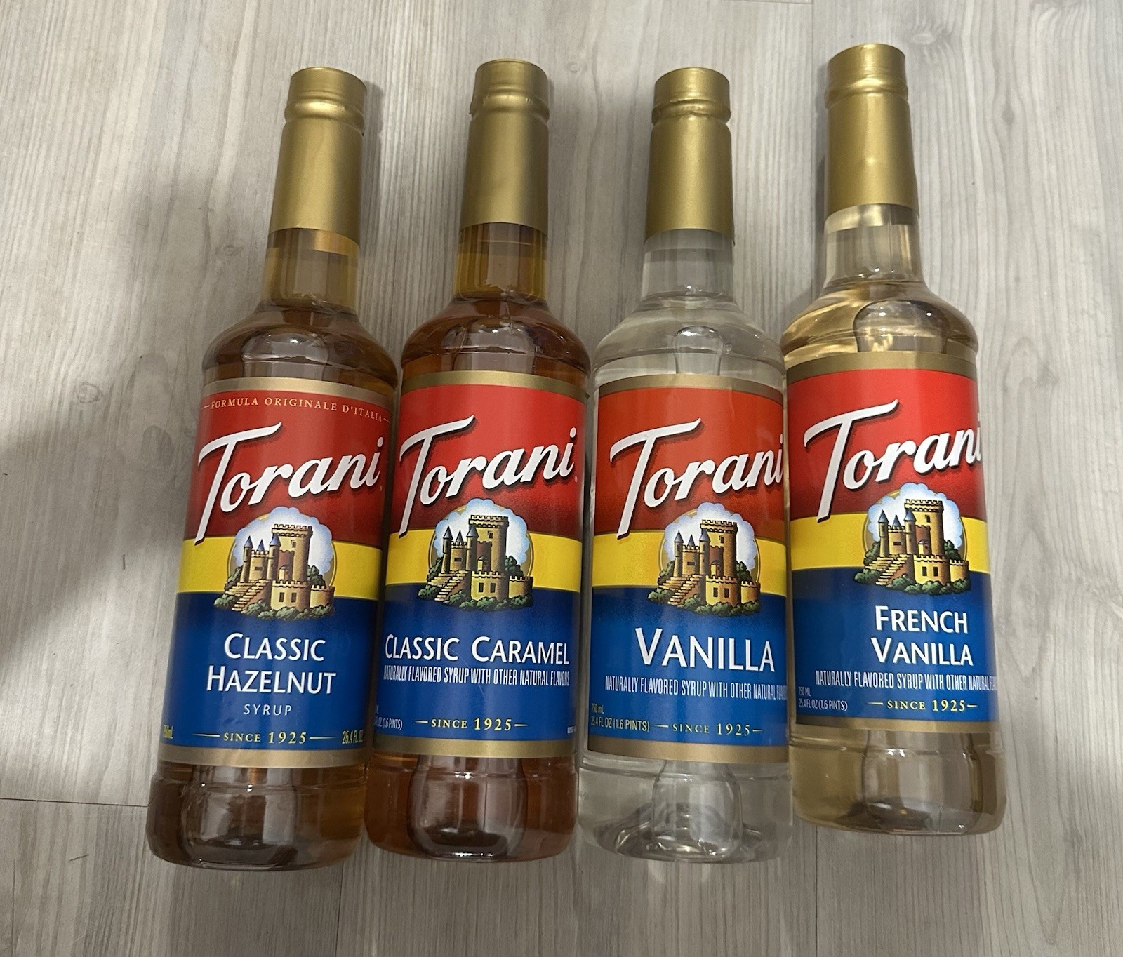 Variety Pack: Caramel, French Vanilla, Vanilla & Hazelnut Syrups - 25.4 oz gallery