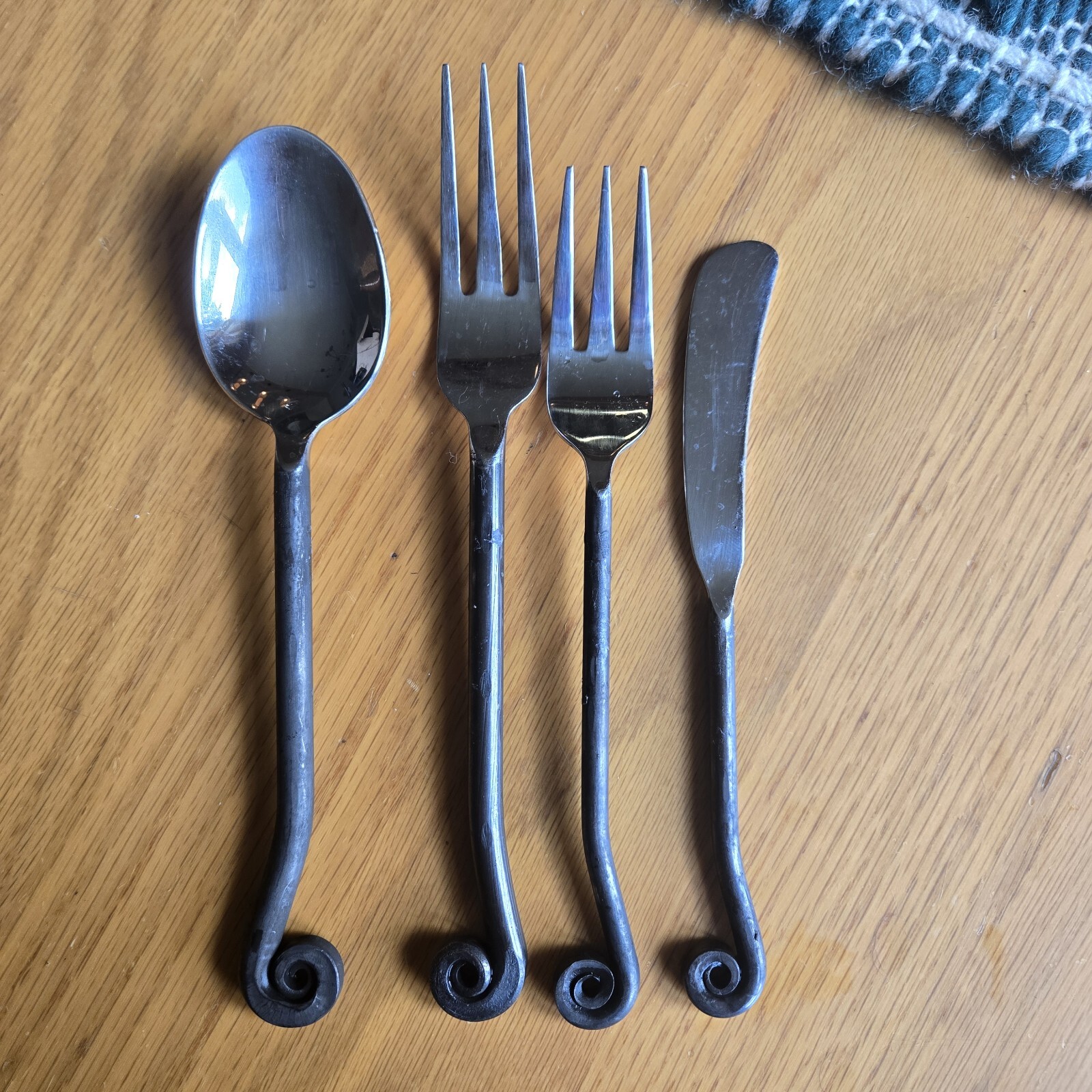 Gourmet Settings GS Treble Clef Stainless Steel Flatware Set 4 Pieces Fiddlehead gallery