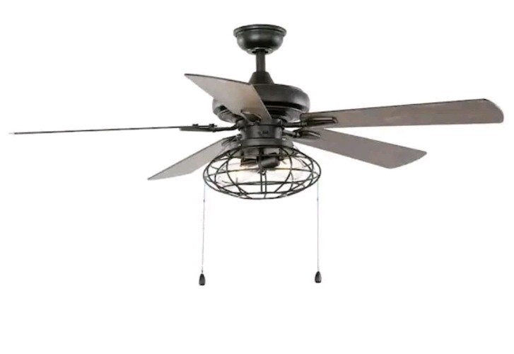 Home Decorators Collection YG629A-MBK Indoor Ceiling Fan with Light - Matte... gallery