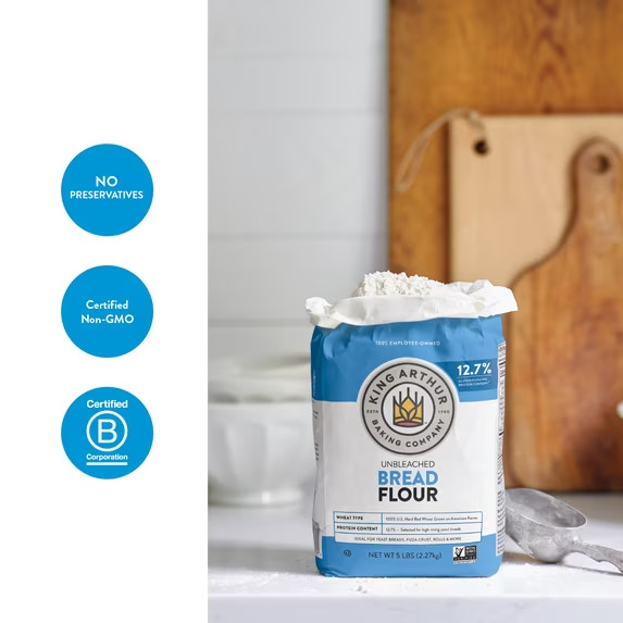 King Arthur Flour Unbleached Bread Flour 5 lb. Bag (3 PACK) gallery