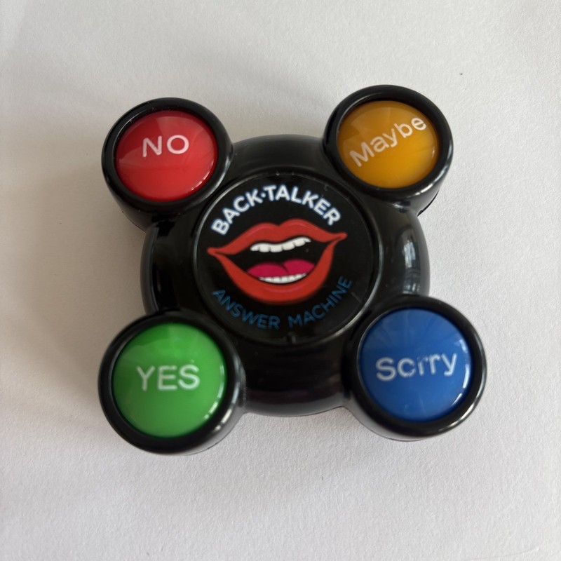 Back Talker Electronic Answer Machine, Yes No Maybe Sorry gallery
